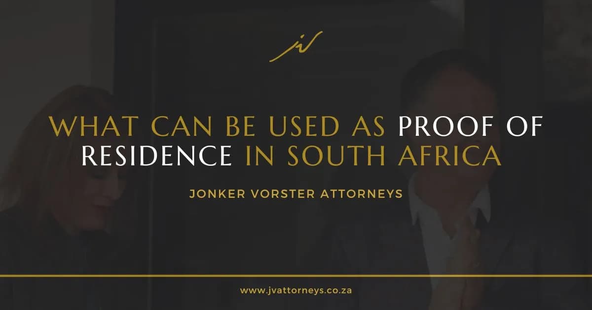 What Can Be Used as Proof of Residence in South Africa?