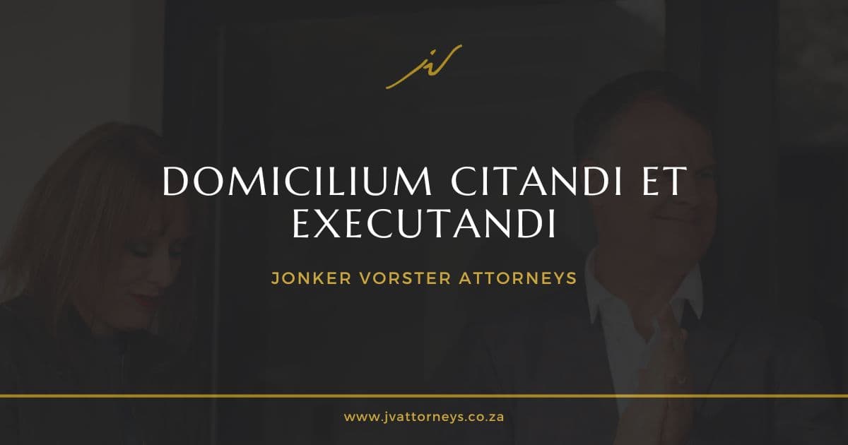 Domicilium Citandi et Executandi